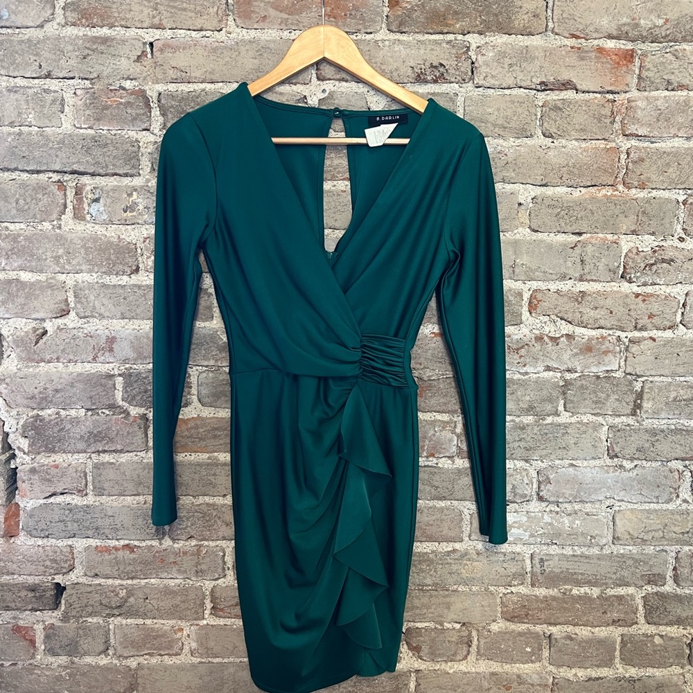 B Darlin Emerald Long Sleeve Dress